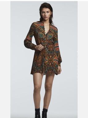 Zara | Dresses | Zara Godet Mini Dress Large | Poshmark